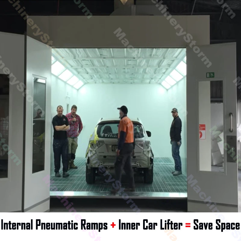Save Space Car Spray Paint Booth Customized With Inner Scissor Lift