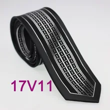 YIBEI coahella Ties мужской черный тонкий галстук с серебряной клетчатой полосатой шеей галстук для взрослых высокого качества 6 см жаккардовые галстуки