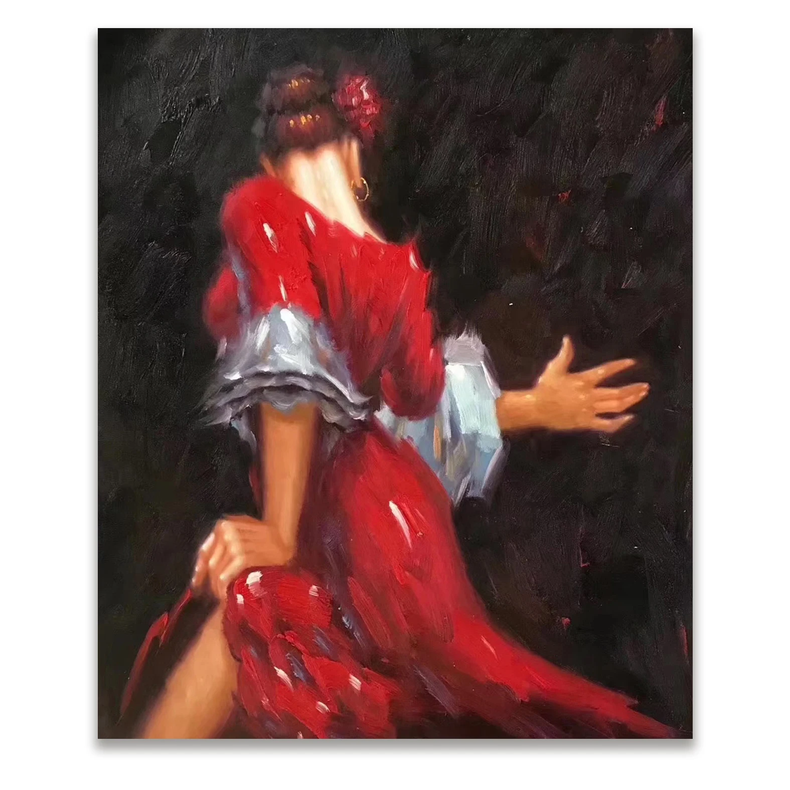 

Large size, Paintings For Living Room Wall,The pretty gir oil painting. Hand Painted Canvas Art Poster.Leisure fashion.