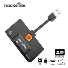 Rocketek USB 2 0 multi Smart Card Reader SD/TF micro SD памяти ID банковская карта sim cloner