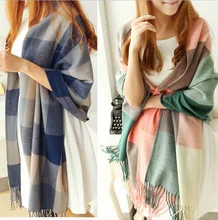 New Winter Women Lady Warm Tartan Check Shawl Scarf Wrap Stole Plaid Pashmina
