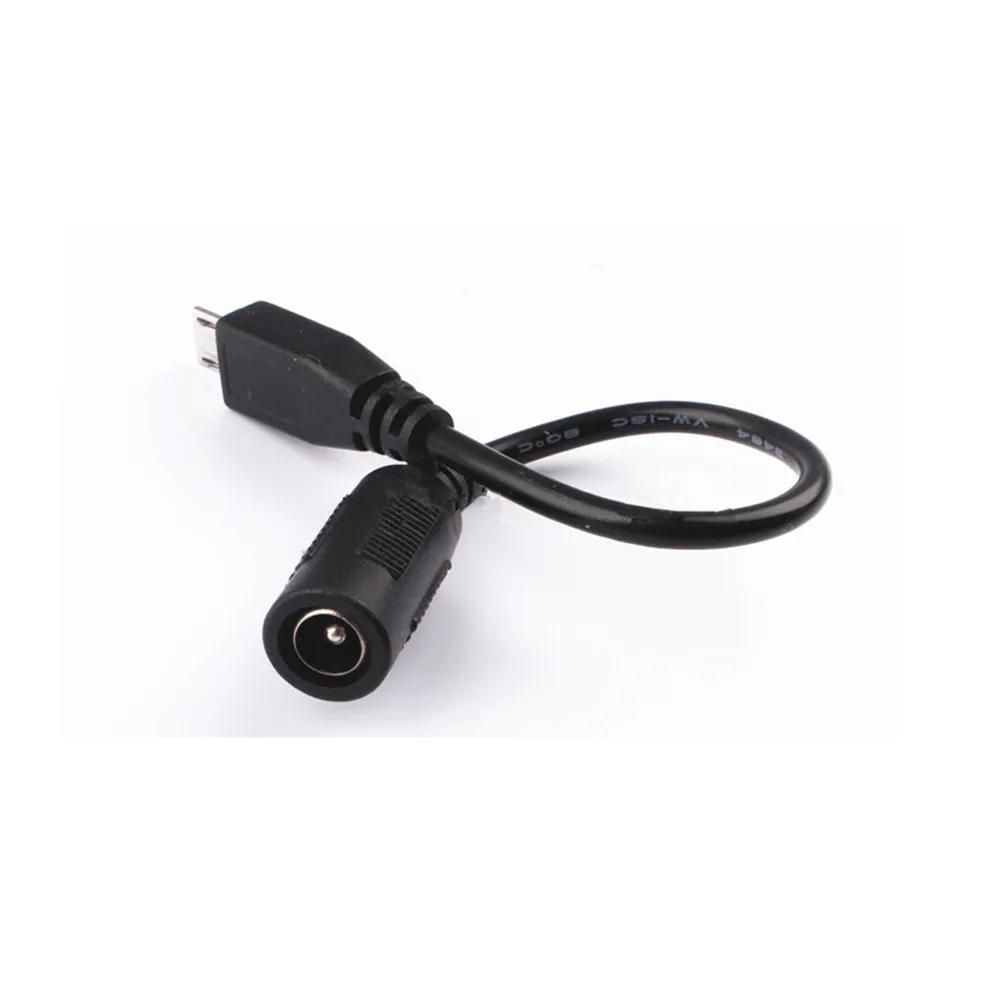 

DC 5.5x2.1mm Female to Micro USB Male Plug Charge Cable Plug Digital to Analog Video Audio For PC Laptop Tablet TV Box Projector