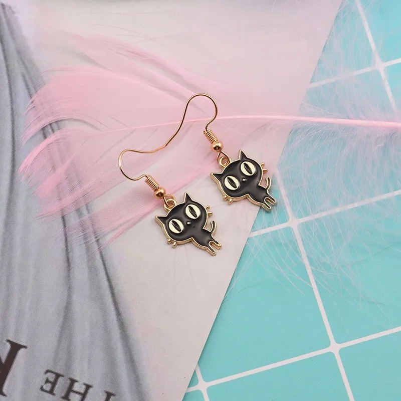 DIY-Cat-Earrings-For-Women-Cute-Anime-Animal-Earrings-For-Girls-Trendy-Cats-Kawaii-Cartoon-Black (3)