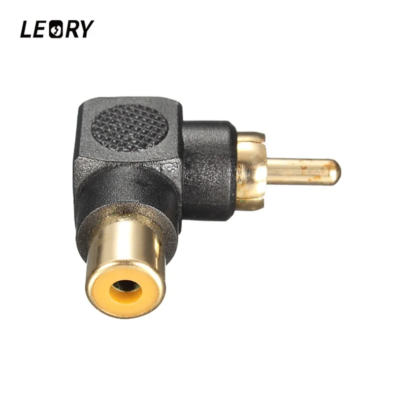 

Industrial Golden 90 Degree RCA Adapter Right TECH Adapters Male To Female M/F Audio Connector Angled AV Audio Bend Plug