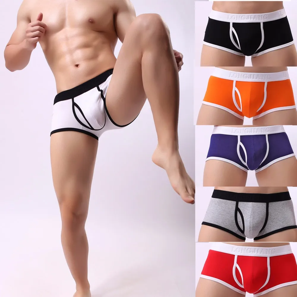 

New Hot Fashion Sexy Mens Solid Breathe Underwear Briefs Bulge Pouch Shorts Underpants For Male Drop Shipping