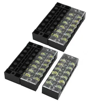 

5Pcs TB-2506 600V 25A 6P Dual Rows 6 Position Wire Terminal Block Connector