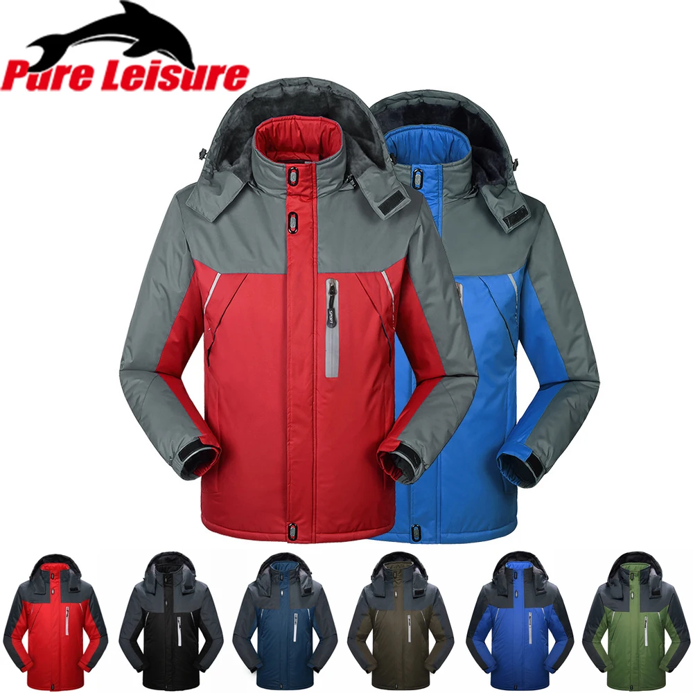 

PureLeisure Fishing Clothing Outdoor Sports Winter Fishing Jacket Male Skiing Coats Waterproof Warm Fishing Jackets Large Size