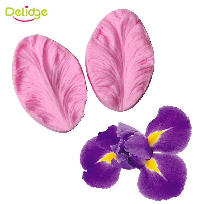 

Delidge 2pcs/set Orchids Petals Silicone Cake Mold 3D Fondant Cake Decorating Tools DIY Sugarcraft Biscuit Baking Mold