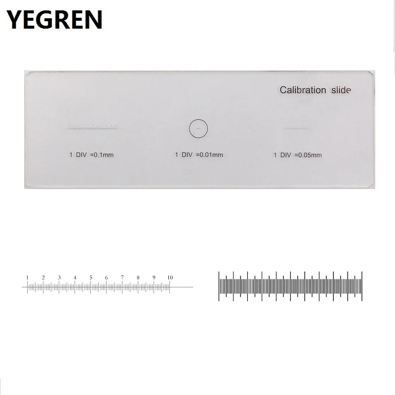 Масштабная линейка 0,1 0,05 0,01 мм Микрометр Калибровочные слайды с 3 измерительными весами для оптического стекла микроскопа