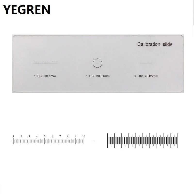 

Scale Ruler 0.1 0.05 0.01 mm Stage Micrometer Calibration Slides with 3 Measurement Scales for Microscope Optical Glass