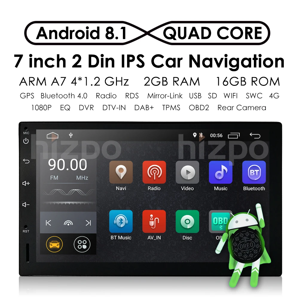 Top 2 din Android 8.1 QuadCore radio gps multimedia navigation audio For Nissan BYD TOYOTA HD 7inch universal Car Navi player DAB BT 2 Top 2 din Android 8.1 QuadCore radio gps multimedia navigation audio For Nissan BYD TOYOTA HD 7inch universal Car Navi player DAB BT 2