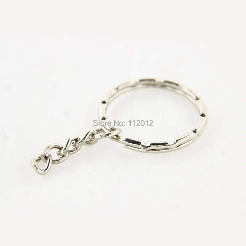 (Lot of 30PCS) DIY accessories Silver Tone 28mm key ring keychain with