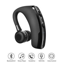 Mini Business Wireless Bluetooth Headset Handsfree Noise Cancelling Sport Driver with mic voice control Music Earbud for Iphone