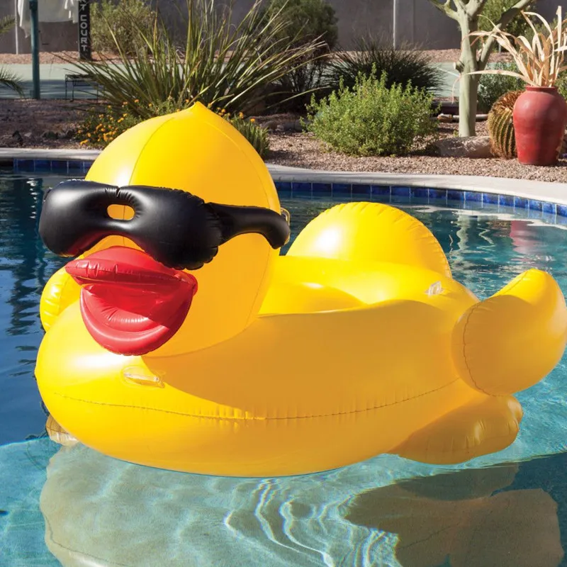 Huge swimming tube pool vison water float inflatable party toys air yellow duck bed float accessories Beach toys (1)