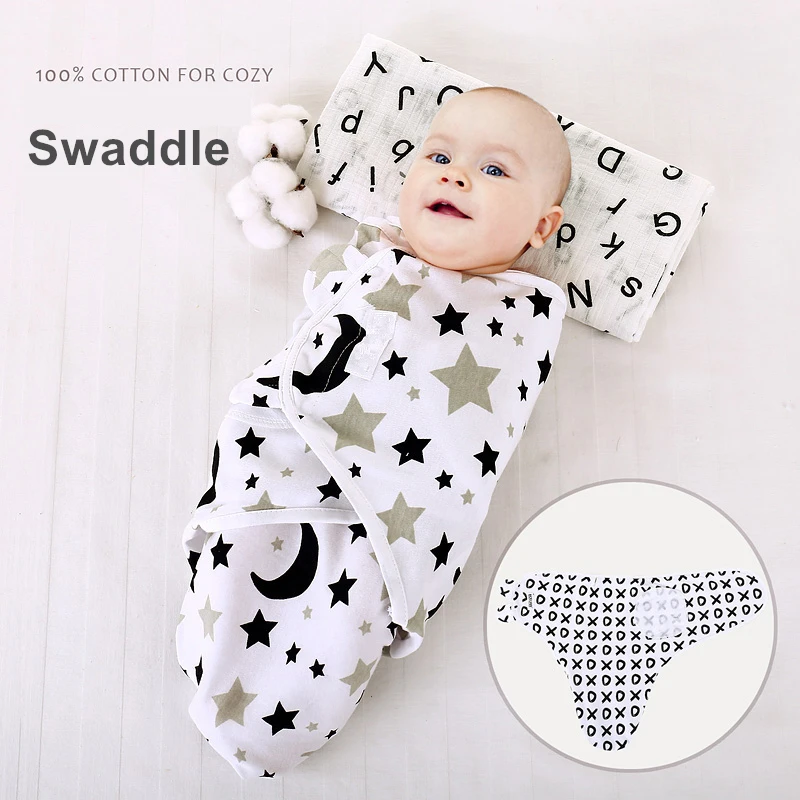 Lautata 100 Cotton Baby Newborn infant Swaddling Baby Wrap Swaddle for