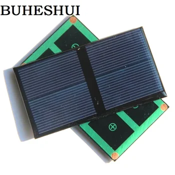 

BUHESHUI 5pcs 0.5W 1V 500MA Polycrystalline Mini Solar Cell DIY Solar Panel Battery Charger For LED Light Study Epoxy 80*45MM