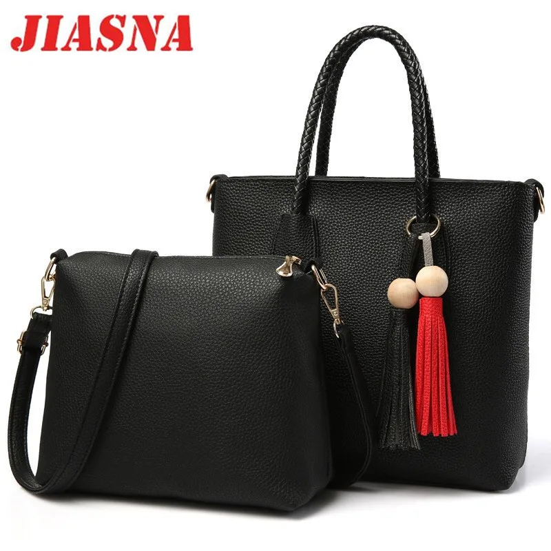 

JIASNA Fashion Female Package Women's Handbags and Crossbody Bags Single Shoulder Bag Buy One Get Two Soft PU Material