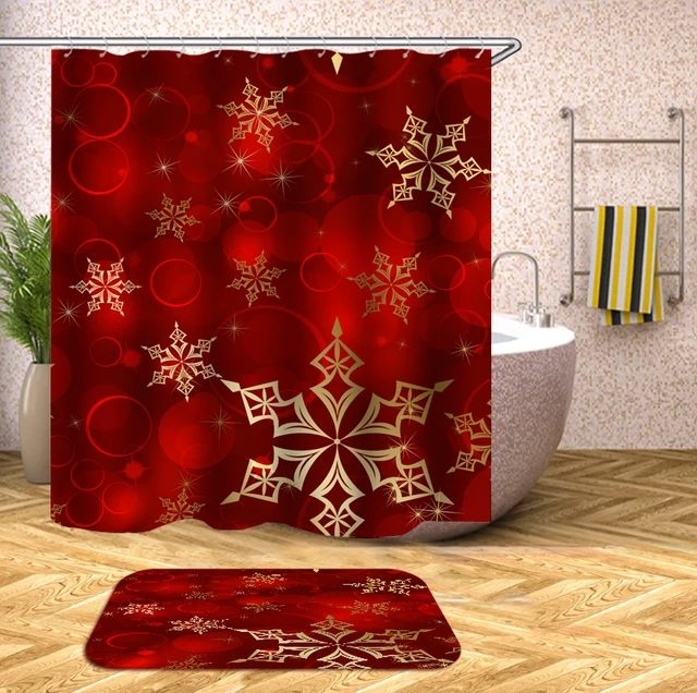 christmas shower curtain bathroom curtain 3d shower curtains flower