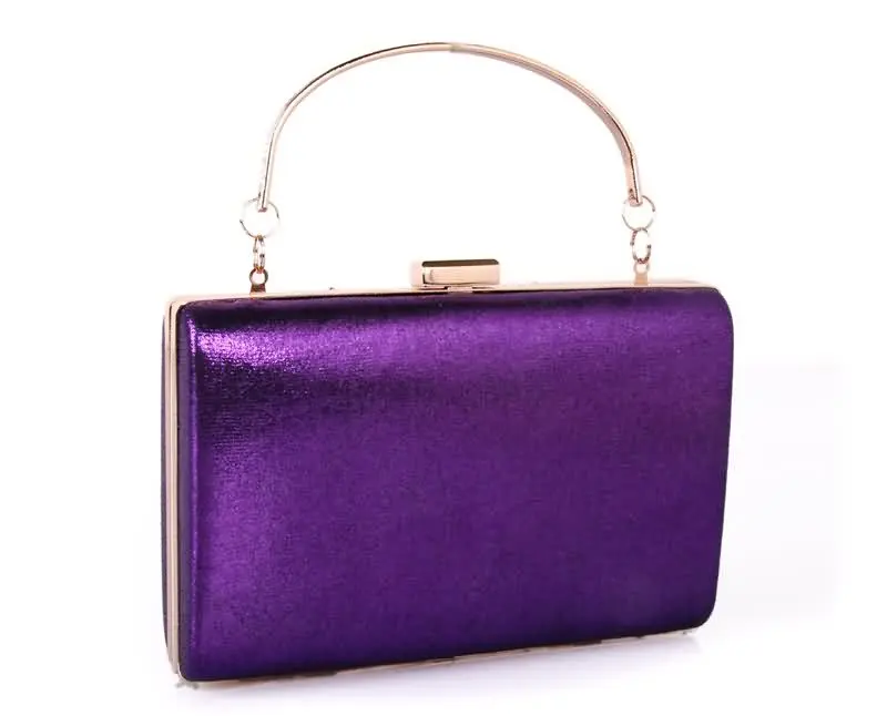 Luxy Moon Evening Clutches for Weddings Purple Back View
