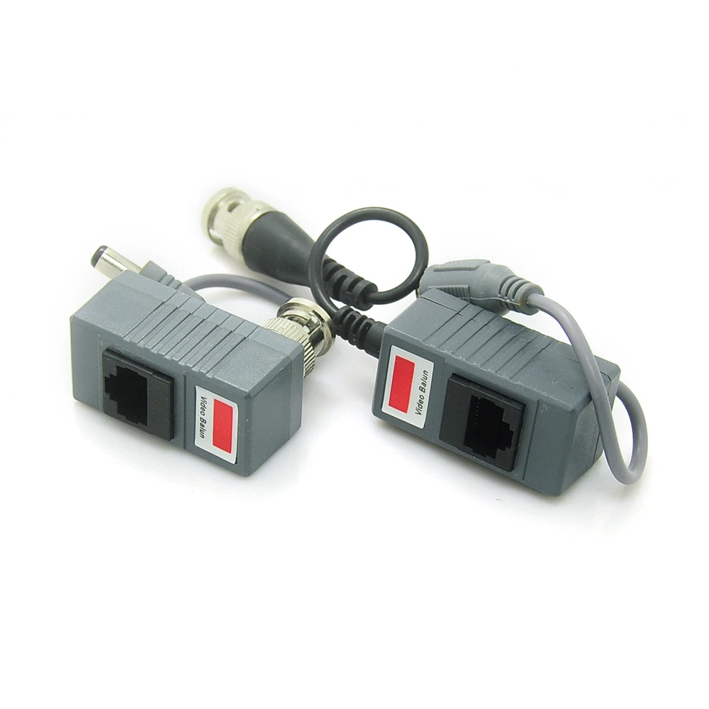 RJ45 Transceiver UTP Balun BNC Video DC Power Twisted Pair CAT5 For