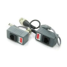 RJ45 Transceiver UTP Balun BNC Video DC Power Twisted Pair CAT5 For CCTV