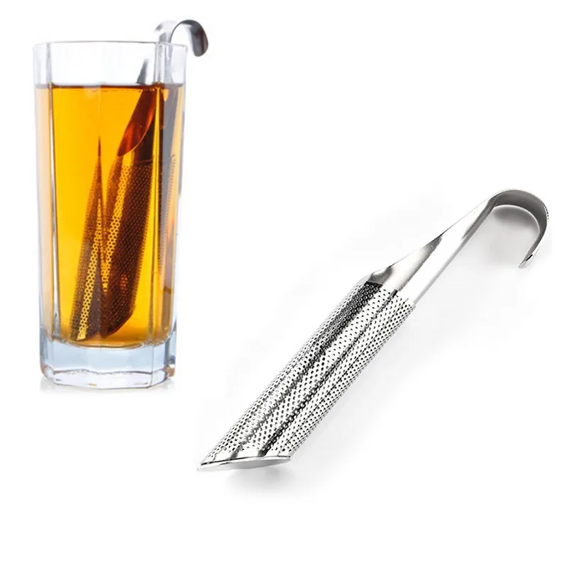 

Pipe Shaped Tea Strainer Stainless Steel Cup Mug Tea Infuser Filter Touch Feel Good Metal Teaware Perfect For Leisure Tea Time
