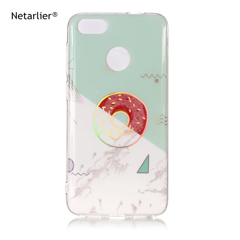 

Netarlier Case For Huawei P9Lite Mini Color Laser Pattern Marble IMD TPU Soft Case Glossy Back Cover Electroplating Bling Chrome
