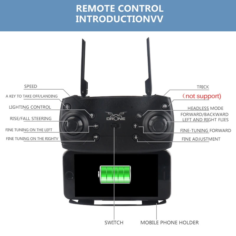  Ky601s RC Helicopter Drone with Camera HD 1080P WIFI FPV Selfie Drone Professional Foldable Remote 