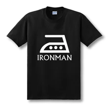 Горячая новинка, забавная модная футболка с изображением Железного человека, супергероя, Мужская модная хлопковая Футболка с индивидуальным рисунком, повседневная мужская одежда