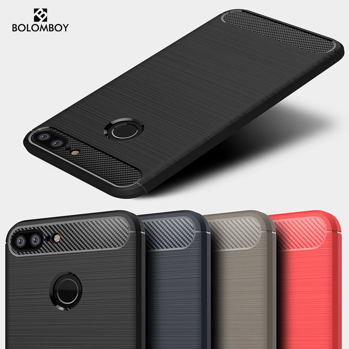 

Bolomboy Case For Huawei Honor 10 Lite Case Silicon Anti-knock Cover For Honor View V10 Note 10 Protective Cover Carbon Fiber