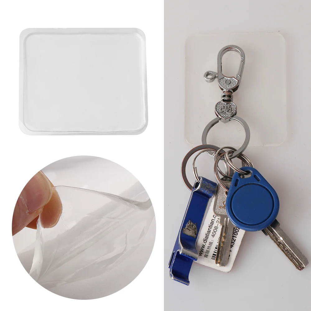 

1/5/10Pcs Washable Reusable Sticky Transparent Anti Slip Wall Stickers Pads Kitchen Car Cellphone Holder Super Easy-gripping Pad