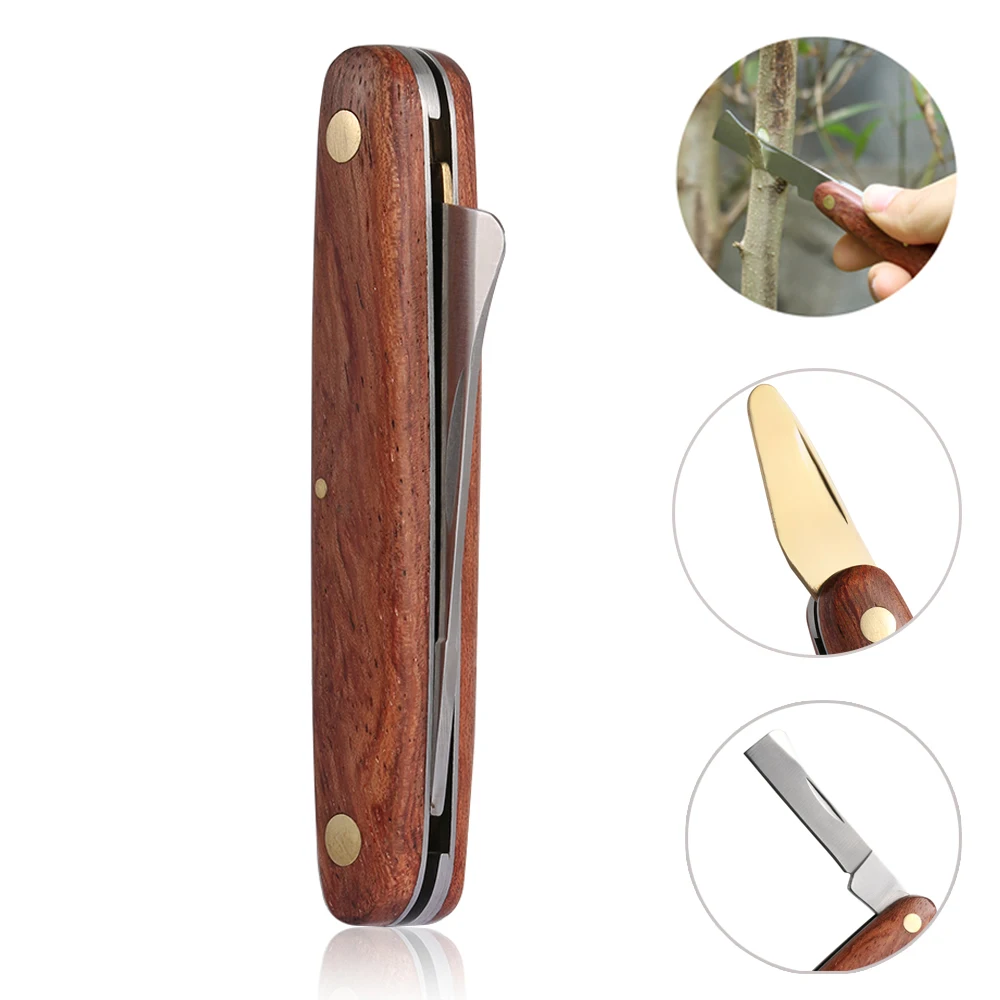 

DAYFULI Garden Foldable Grafting Cutter Knife Multi-functional Plant Pruning Cutter Stainless Steel Garden Hand Tool