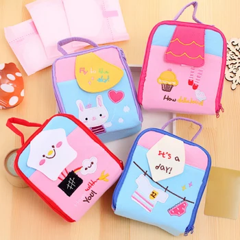 

500pcs/lot Women Coin Bags Girl's Storage Pocket Coin Purses Pouch Female Lovely Gifts Cartoon Zipper Coin Wallets
