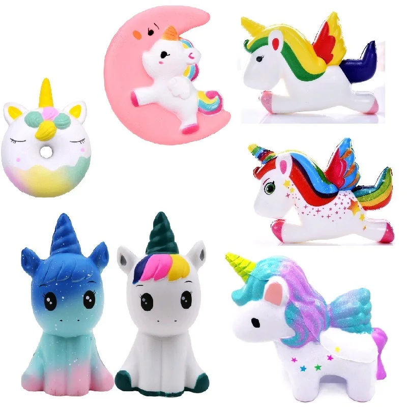 

Jumbo kawaii squishy slow rising unicorn donut soft colorful. squishy animal big squishy squeeze fun antistress toy for children