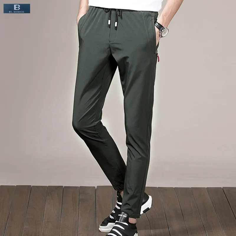 2018 New Men Pants Casual Summer Male Trousers Black Grey Army Green ...