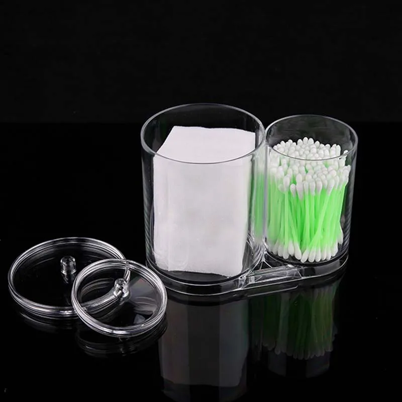 New Acrylic Cotton Swabs Box Q tip Holder Cotton Swabs Stick Storage