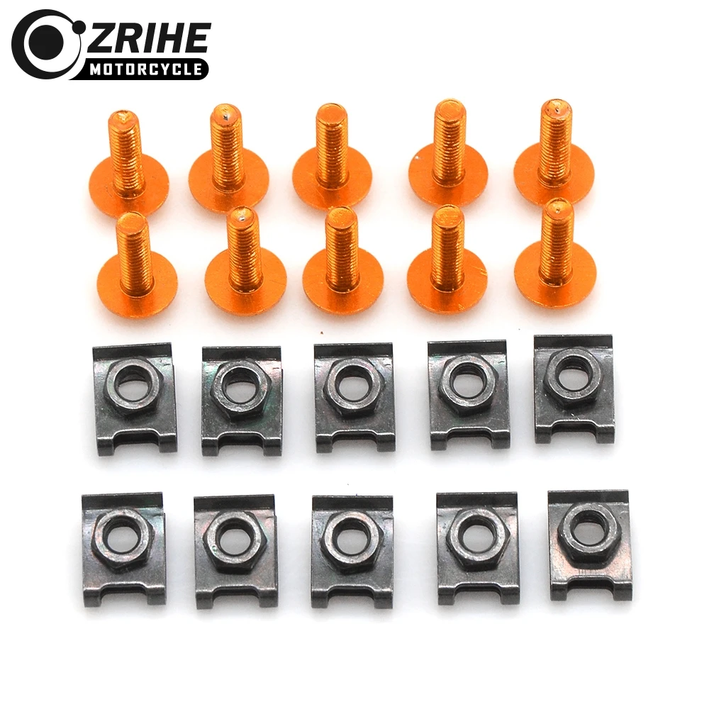 

Fairing Body Work Bolts 10 PCS Motorcycle Spire Speed Fastener Clips Screw Spring Nuts For Kawasaki ZRX ZZR 1200 ZX 10R 12R 14R