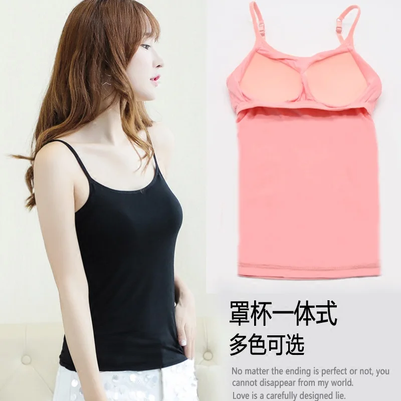 2018 With chest padded vest modal female bra t one primer vestin