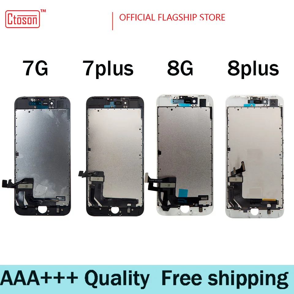 Online Ctoson para iPhone 6 + 8 LCD con herramientas de fijación para pantalla de repuesto de Iphone 7 plus fácil de arreglar piezas de montaje de iPhone 8 plus