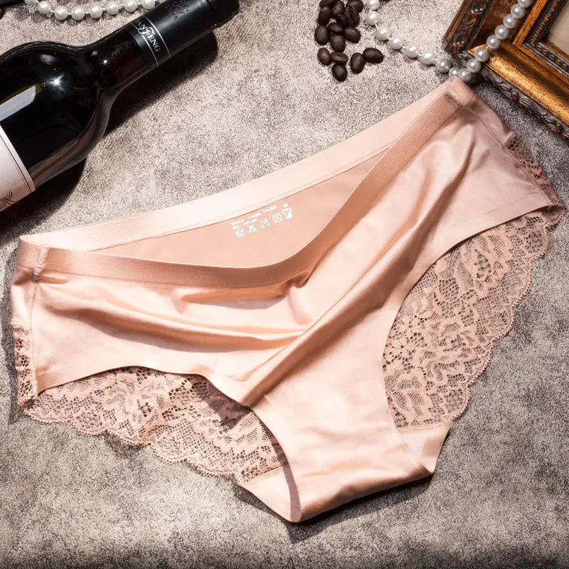 TEXIWAS 4pcs/lot Lace Panties Women Seamless Ladies Underwear Lace Briefs Sexy Panties for Women Comfort Lingerie Plus Size 4