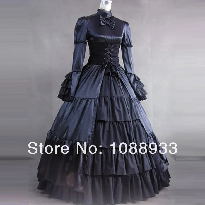 black 1800s dress