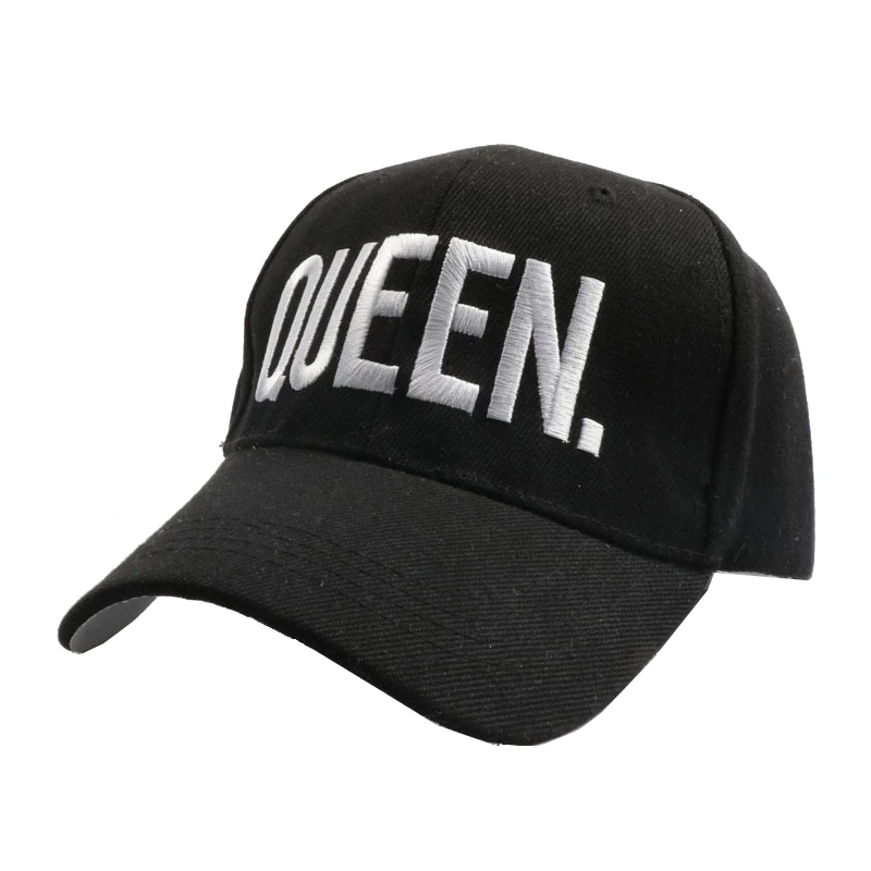 Горячая продажа Король Королева черная вышивка Snapback шляпа мужчины женщины пара