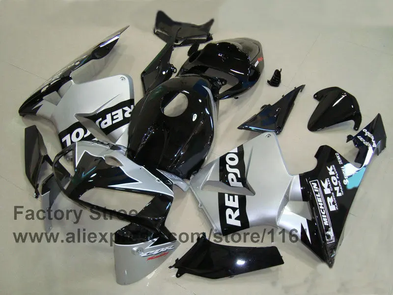7 подарков литья под заказ для HONDA 2005 2006 CBR 600RR CBR600RR обтекатели комплект 05 06 черный