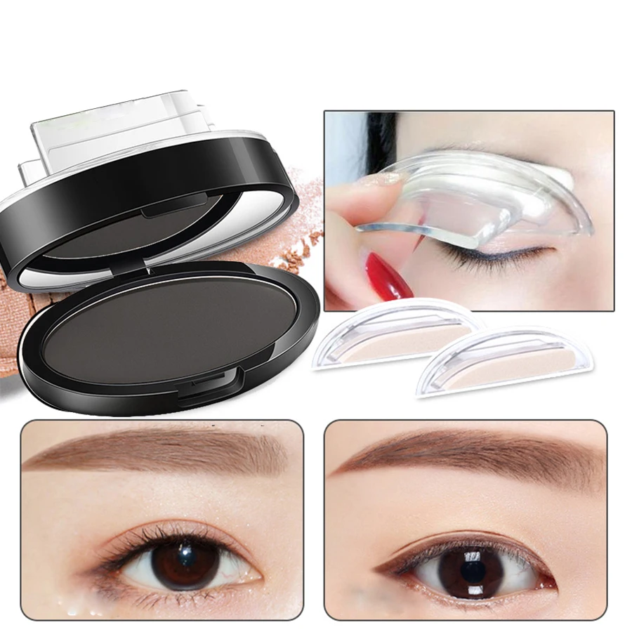 Natural Arched Eyebrow Stamp Brow Stamps Powder Pallette Delicated