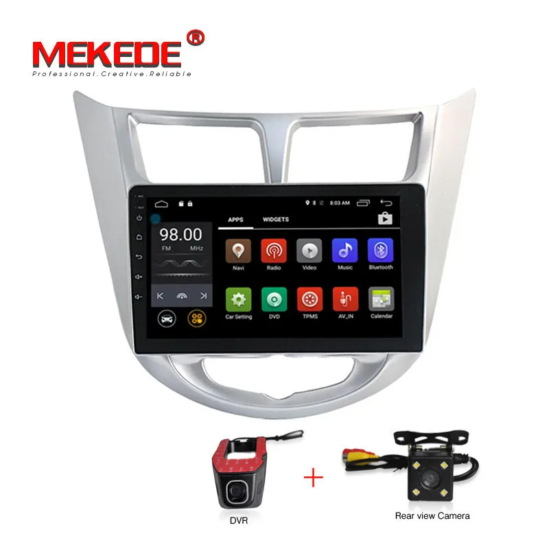 

2G RAM 16G ROM Android 7.1 1 DIN Car DVD GPS for Hyundai Solaris 2011 2012 2014 2015 Verna head unit radio video player wifi