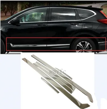 

FIT FOR HONDA CRV CR-V 2017- 2019 STAINLESS STEEL SIDE DOOR BODY MOLDING TRIM COVER LINE GARNISH STICKER ACCESSORIES 6PCS/SET