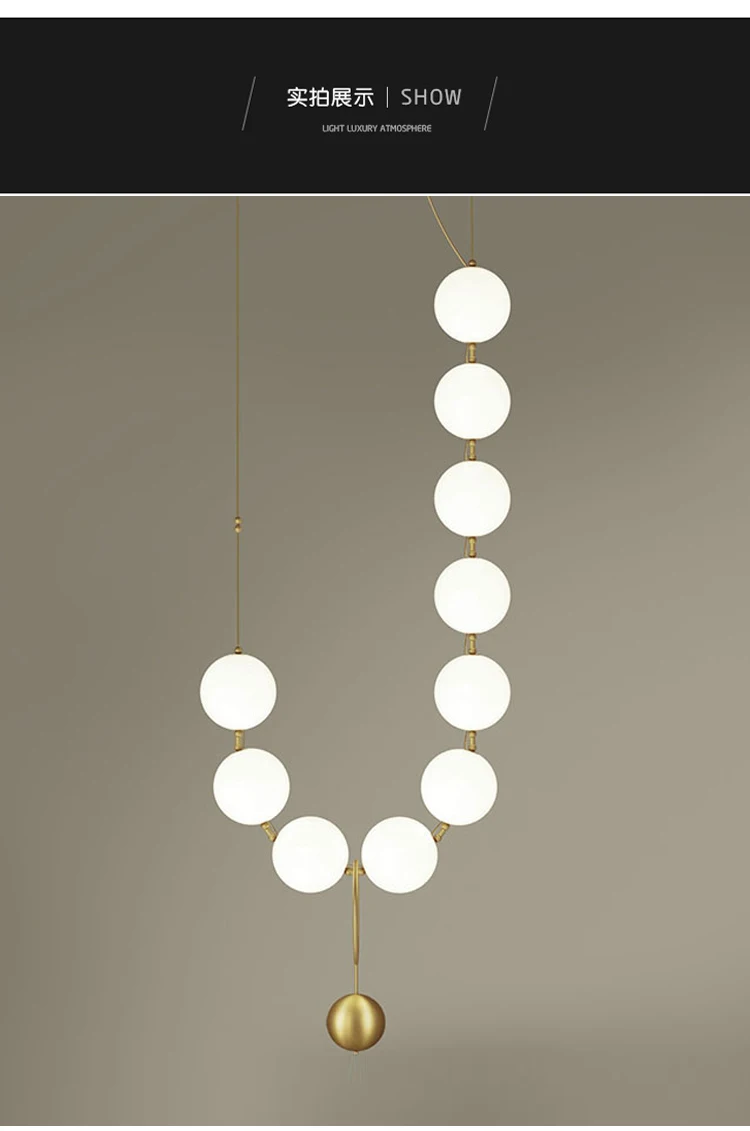 Bolas de Vidro Branco Lustre Design Italiano Lâmpada Quarto Cozinha Sala Jantar Longo 7 Cheap Lustres