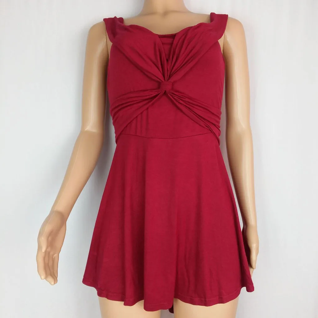 Summer Sexy Dress Women's 2019 Summer Red Plus Size Summer New Fashion Solid Color Sleeveless Ladies Irregular Dress #4 Summer Sexy Dress Women's 2019 Summer Red Plus Size Summer New Fashion Solid Color Sleeveless Ladies Irregular Dress #4
