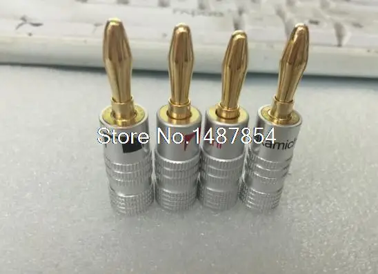 20 шт. новый тип 4 мм Nakamichi Банановый штекер для видео 24K позолоченный динамик