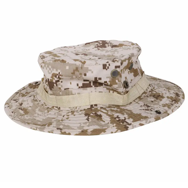 

Camouflage Hat Boonie Fisherman Rounded Sun Protection Hat Outdoor Climbing Jungle Men Women Tactics Cap(Desert Camo) #8
